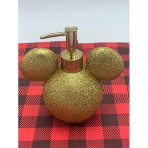 Mickey Mouse Gold Glitter Lotion Pump Soap Dispenser